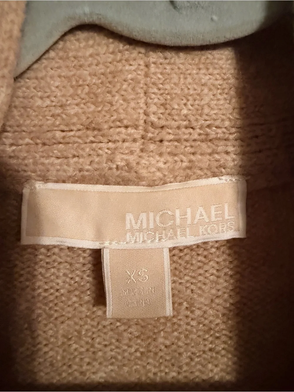 Michael Kors Two-Tone Open-Front Cardigan - Beige & Charcoal